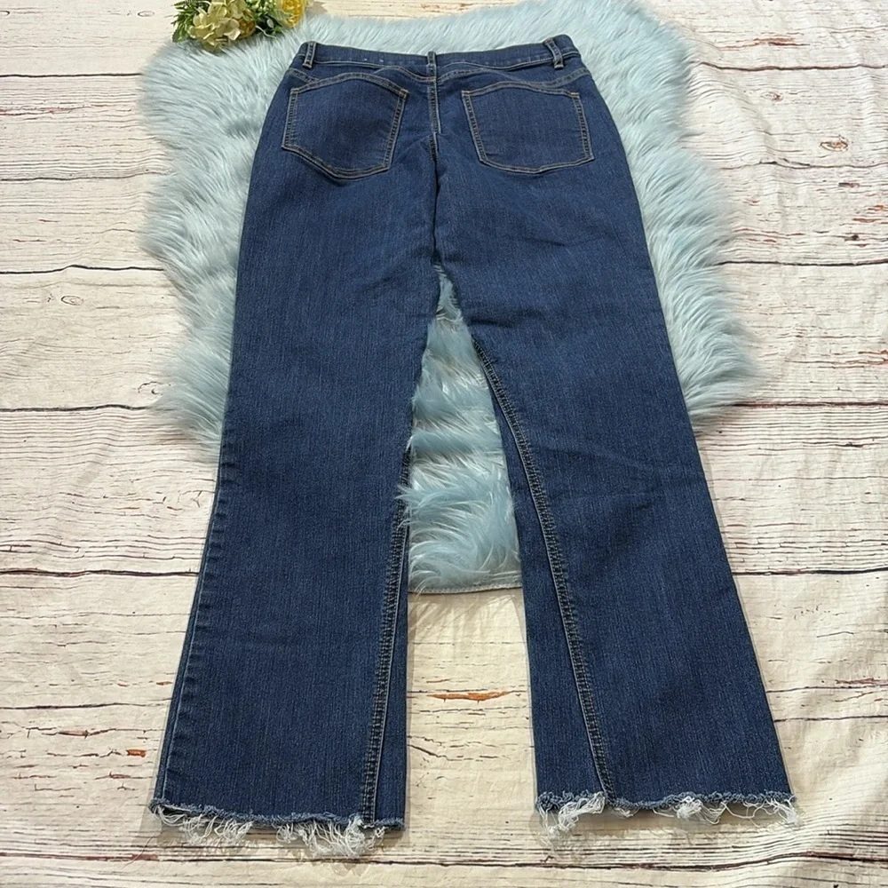 J. McLaughlin Raw Hem Bootcut High Rise Jeans sz 2